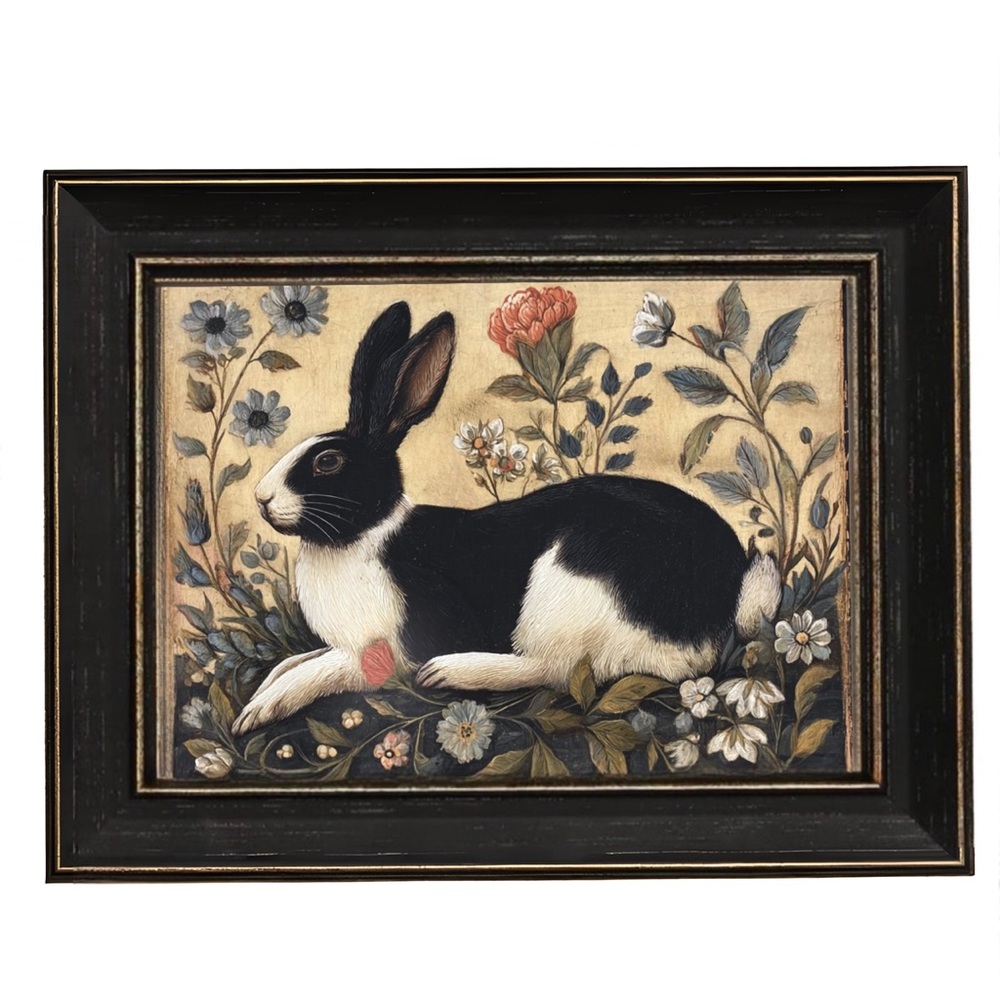 Floral Rabbit Wall Art - Picture 2 of 4